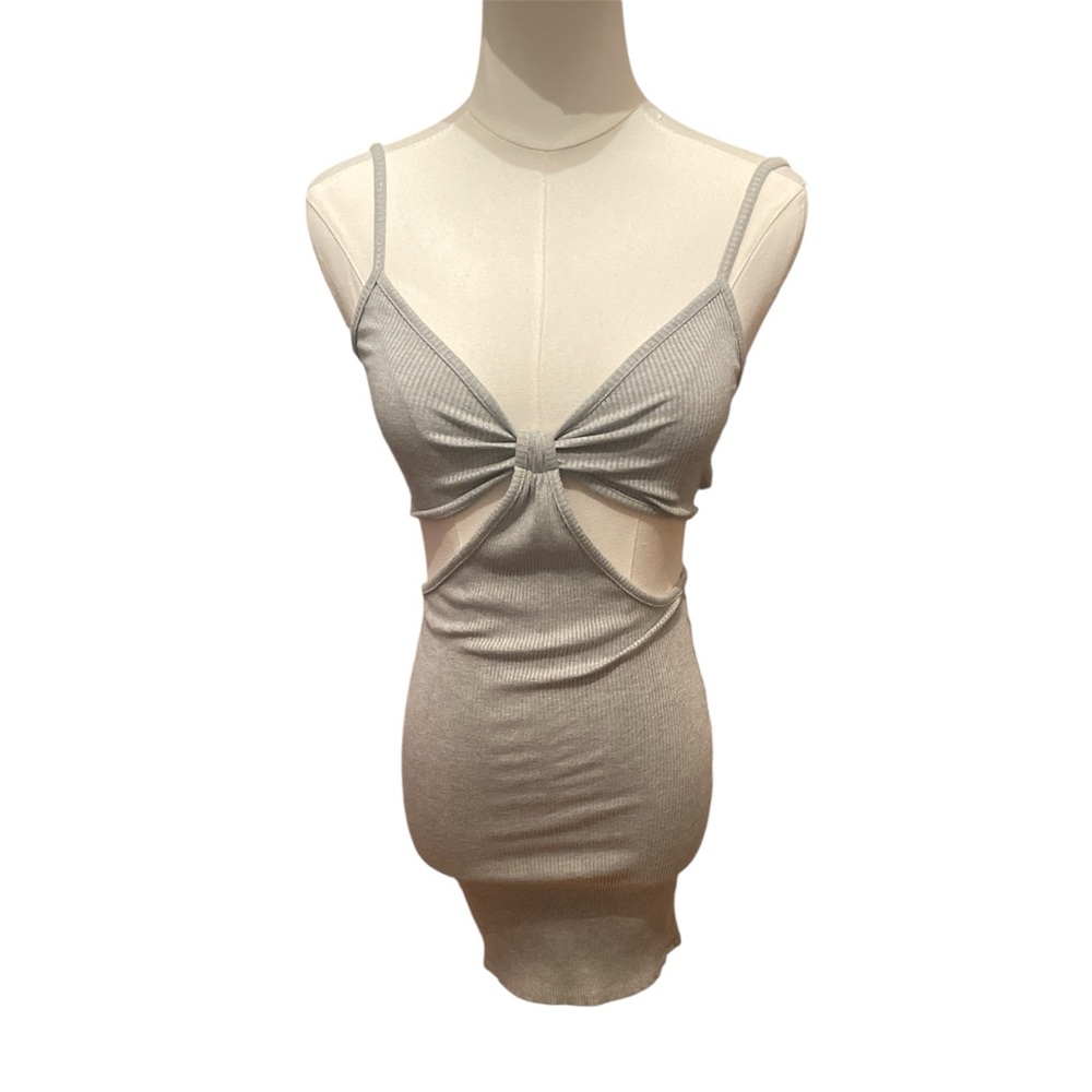 OOTFASH Gray Cutout Dress - Picture 2 of 6
